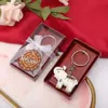 Douche bébé bon éléphant keyring chance pour enfants fête des clés de porte clés clés give des cadeaux birhtday anniversaire keepsake faveurs de mariage 0205