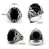Anneau d'agate noir turc pour hommes Pure 925 Vintage argent sterling sculpté avec des anneaux mâles en pierre naturelle ovale Gift Jewelry Gift 240509
