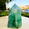 Figurine decorative naturale fluorite fluorite Crystal Obelisk Tower Quarzo Balcia Servizio Gruppo 500-1000G 500-1000G 500-1000G