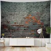 Taquestres 3D Brick Wall Light Tapestry Retro Pedra pendurada pano pendurado Arte boêmia impressão casa Decoração do quarto da sala de estar