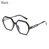 Occhiali da sole PC Anti-uv Rays occhiali in modo grande telaio grande visione care a specchio piatto occhiali ultra luce miopia donne uomini