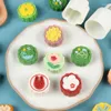 Sacs de rangement Cake Moon Moule Diy décoratif Modèle de pression de la main Pâque à la main Biscuits accessoires de cuisine