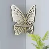 Płyty dekoracyjne Butterfly narożne półki na ścianę stojak na wyświetlacz drewna kryształowy wyświetlacz do salonu w łazience sypialnia