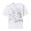 Skull d'été américain lâche 240g T-shirt Cotton Round Coun Fitness Running Sports Scorse Sleeve Men's
