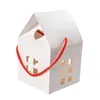 Enrolamento de presentes 20/50 peças de papel Kraft Caixa de casamento Bag portátil Small House House Candy Packaging Birthday Supplies Party DecorationQ240511