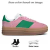 Platformontwerper Suede Leather Luxury Women Bold Sports Shoes Pink Blue Burst Cream Collegiate Green Red Gum Black Witte Girns Sneakers Trainers Maat 36-40