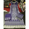 Ubranie etniczne Niebieskie Pakistan Salwar spodnie DeAigner Dupatta Trendy modowe