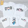 Baby Cow Birthday Party T -shirt Familie Outfit Matching kleding Vakantie Look Vader Moeder Kinderen Shits 1 jaar eerste verjaardagshirt 240508