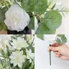 Decorative Flowers 1pc-32CM Simulation Mini Peony Leaf Grass Tree Flower Branches Living Room Table Decoration Artificial Green Plant