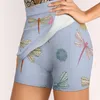 Rokken mooie libellen en bloemen op lichtblauwe Koreaanse mode rok zomer voor vrouwenbewijs broek Dragonfly