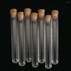 Storage Bottles School Supplies Lab Laboratory Clear Plastic Test Tubes Containers Wedding Favor Gift Tube With Corks Caps