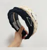 Retro-stijl Designer omgekeerde driehoeksbrief Hoofdbanden breien haarbanden voor meisjesmerk Elastische P-Letter Headband Head Wrap Hair Accessoire