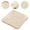 Oreiller des oreillers carrés pouf pavé de sol de chambre à coucher de chambre à coucher nature naturel des tapis de paille tissé méditation siège intérieur