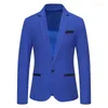 Men's Suits Color Blocking Suit Jacket Business Korean Version Trendy Casual And Handsome Top Single