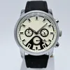 En vente 42 mm chronographe militaire en cuir décontracté quartz mec deigner watch day date mens montres en gros cadeaux masculins