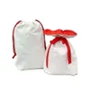 أكياس طبقة فارغة سانتا مزدوجة التسامي DIY حقيبة الرباط حقيبة الهدايا الجيب نقل الحرارة الزخارف عيد الميلاد 1017 s