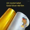 Оконные наклейки UV DTF Gold Silver Transfer Film A3 100 лист для хрустальной печать печать