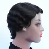 Wig Womens Real Hair Mechanism Shanghai Head Full Hair Cestina di capelli ricci ondulati