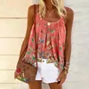 2023 Fashion Summer Women Vêtements S5xl Sous-manches suspendues décontractées Boho Loose Camisole Tops Tous Match Top 240506