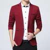 Costumes pour hommes Arrivée Luxury Men Blazer Spring Fashion Brand de haute qualité Coton Slim Robe Suit Jacket Coat