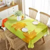 Table de nappe de tissu au thème d'automne feuilles rectangle rectangle Couverture pour pique-nique à salle à manger décoration de cuisine de cuisine