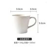 Tassen japanische Retro-Keramik-Kaffeetasse Kapazität 300 ml Haushalt Latte Cappuccino Becher Frühstück High-End American Drink Ware Tarware