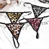 Briefs Panties Customize Name Crystal Letters Waist Body Chain for Women Sexy Leopard Underwear Bikini Thong Body Jewelry Valentines Day Gift T240510