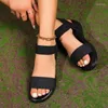 Casual Shoes Women Sandals French Square Toe Summer 2024 Wear Resistant Outdoors Slip-On Women's Zapatos Para Mujeres