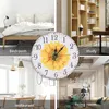 Wall Clocks 30cm Elegant Style Sunflower Pattern Hanging Clock For Home Office Living Room Decoration