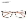 Metalen bril frame dames merkontwerper vrouwelijke vintage katten oogrecept bril roze full myopia optische frames 240507