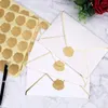 Enveloppe-cadeau 300pcs Gold Sceau de cire en relief Looking Heart Enveloppe Sceaux pour invitations de mariage / cartes de voeux auto-adhésives