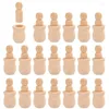 Figuras decorativas 20pcs Peguas de madera sin terminar Muñecas Nestecing People Bodies 1 Conteo de bellotas Conteo y clasificación deco