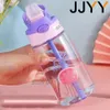 Jjyy 480ml kids sippy tasse bouteilles d'eau caricaturé créatif alimentation avec des pailles et des couvercles époustouflant des tout-petits portables dynamique 240510