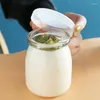 Lagerflaschen 100/150/200 ml klare Glasfutterflasche mit Deckelpudding Joghurt Behälter Milch Marmelade Gelee Mousse Honig Gewürzgläser Mini Tasse