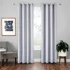 Tende grigio grigio argento tende di seta grigio per camera da letto 34 x 84 pollici di scura di raso/tende isolate termiche