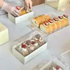 ギフトラップ10pcs韓国のマカロン透明なケーキボックスカップケーキスイス透明なプラスチックポータブルペットパッキングベビーシャワークリスマス