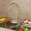 Küchenarmatur Nickel gebürstete Mixer Wasserhahn ausziehen Bachspray Spray Messing Tipp 1 Handbecken Waschbecken