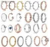 Nuevo anillo de mujeres anillos de diamantes joyas para mujeres para pand0ra 925 set de anillo de boda de plata esterlina con caja original