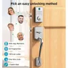 WiFi Smart Package: Heantle Keyless -Eingangstür mit Griff Fingerabdruck Elektronische digitale Tastatur Alexa Automatische Sperranwendung Fernbedienung