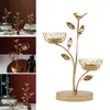 Kaarsenhouders Europese ijzeren houder Bird Leaf Lanterns Candlestick Golden Wedding Decoration Bar Party Living Room