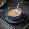 أكواب الصحون اليابانية كوب من القهوة الخزفية الإبداعية على شكل قهوة على شكل كوب قهوة على شكل كوب شاي بسيط بعد الظهر