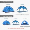 Tendas e abrigos Desert Fox Automatic tenda de 3-4 pessoas Camping Tent facilmente, configure instantaneamente a mochila dobrável para o abrigo solar Huckingq240511