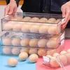 Кухня для хранения яичных яичных яичных контейнеров с упорной организацией и прозрачными банками