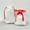 Sacchi a livello vuoto santa doppia sublimazione fai -da -te borse da regalo per borse personalizzate per trasferimento di calore decorazioni natalizie 1017 s