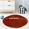 Dessin animé circulaire tapis créatif football grand tapis utilisé pour la chambre à coucher pour enfants doux et moelleux tapis de plancher sans glissement dans les salons 240510