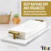 Caixas de armazenamento White Marble Guest Toalhador Bandeja Banheiro Papel Nabidente Organizador de espaço Space economizador