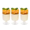 Tass jetables Paires Mini Mousse Pudding Jelly Cake Dessert Glass Shop Food Kitchen Cuisine Conteneur