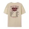 T-shirty męskie Jezus World Tour Modna T-shirt zabawna chrześcijańska koszulka Women Super urocza biblijna werset TS Neutral Faith Top Prezent T240510
