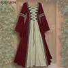 Vestuário étnico traje de desempenho europeu feminino vestido gótico medieval de tamanho grande 5xl menina medieval court francesa vestido