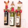 Set Cap Christmas Cover fles Wijndecoraties Hangende ornamenten Hoed Kerstmis Duiterij Huistafel Decoratie Supplies 916